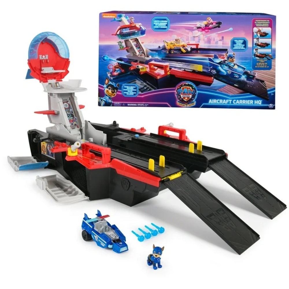 Paw Patrol mighty pups Aircraft Carrier HQ Playset